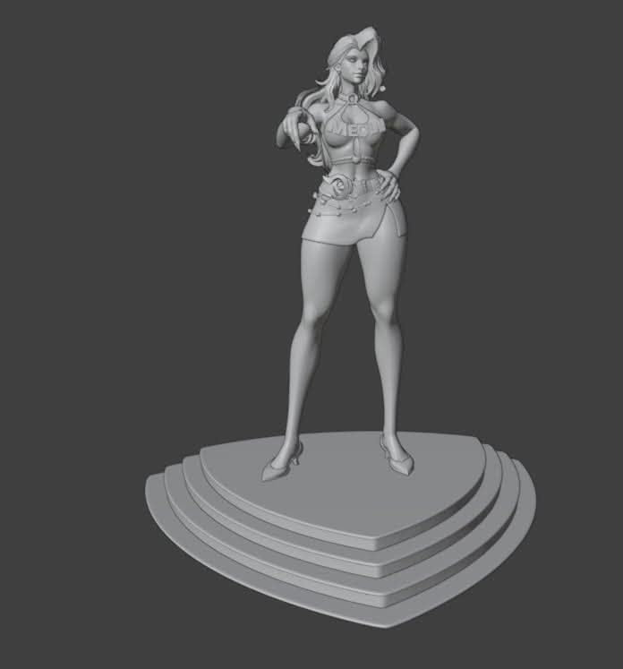 League of Legends 3D printed collectible figure, unpainted, 15cm