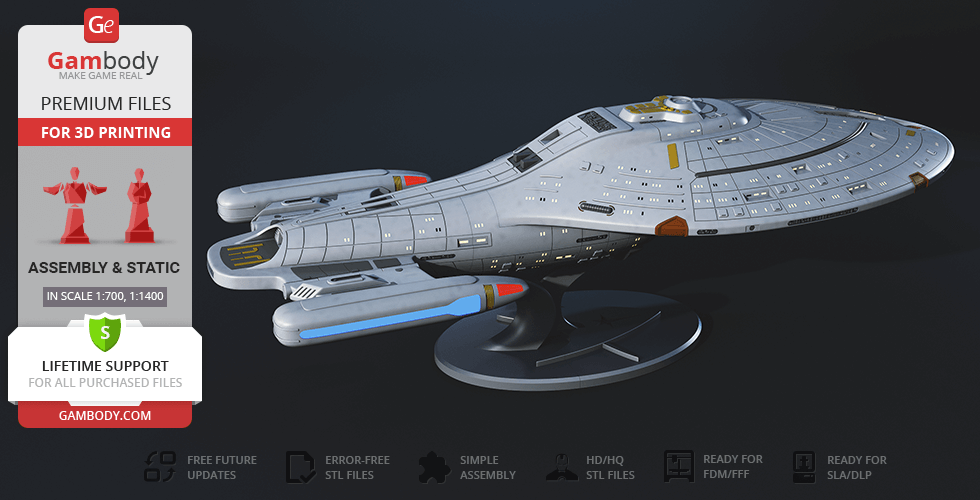 USS Voyager 3D Printing Model | Assembly