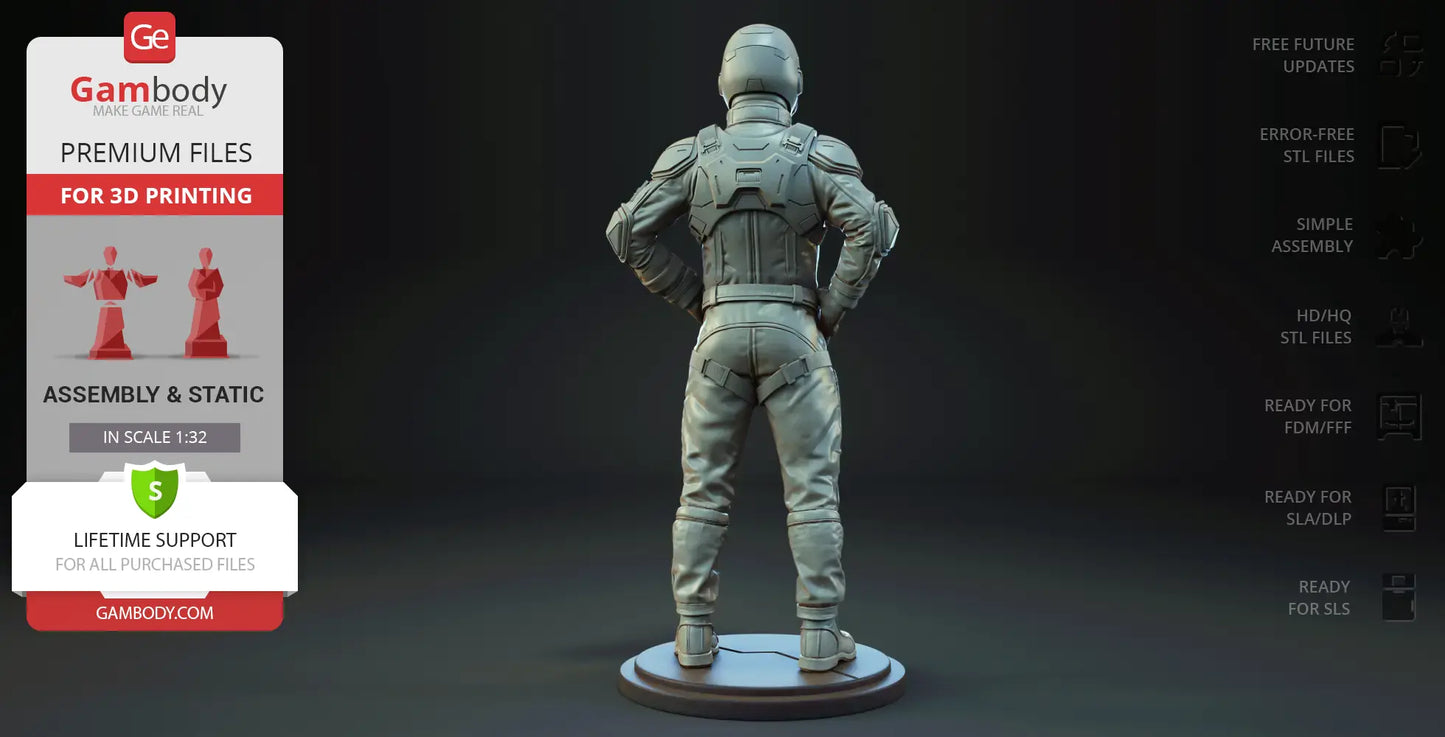 Universal Pilot Pack Free STL Files | Assembly Model