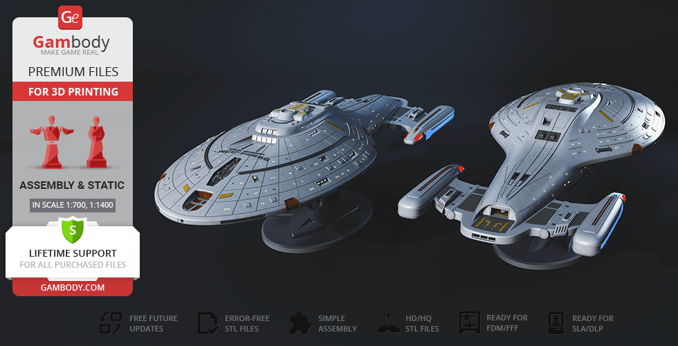 USS Voyager 3D Printing Model | Assembly
