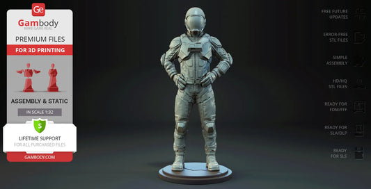 Universal Pilot Pack Free STL Files | Assembly Model